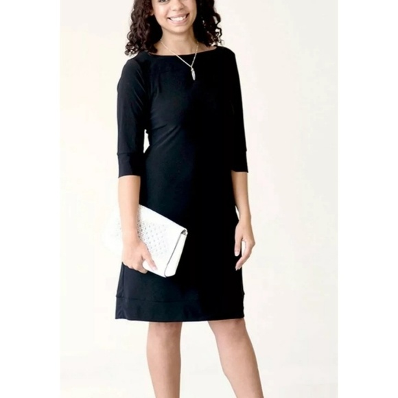 Audrey Whitmore Sutton Black Shift Dress - Picture 1 of 8